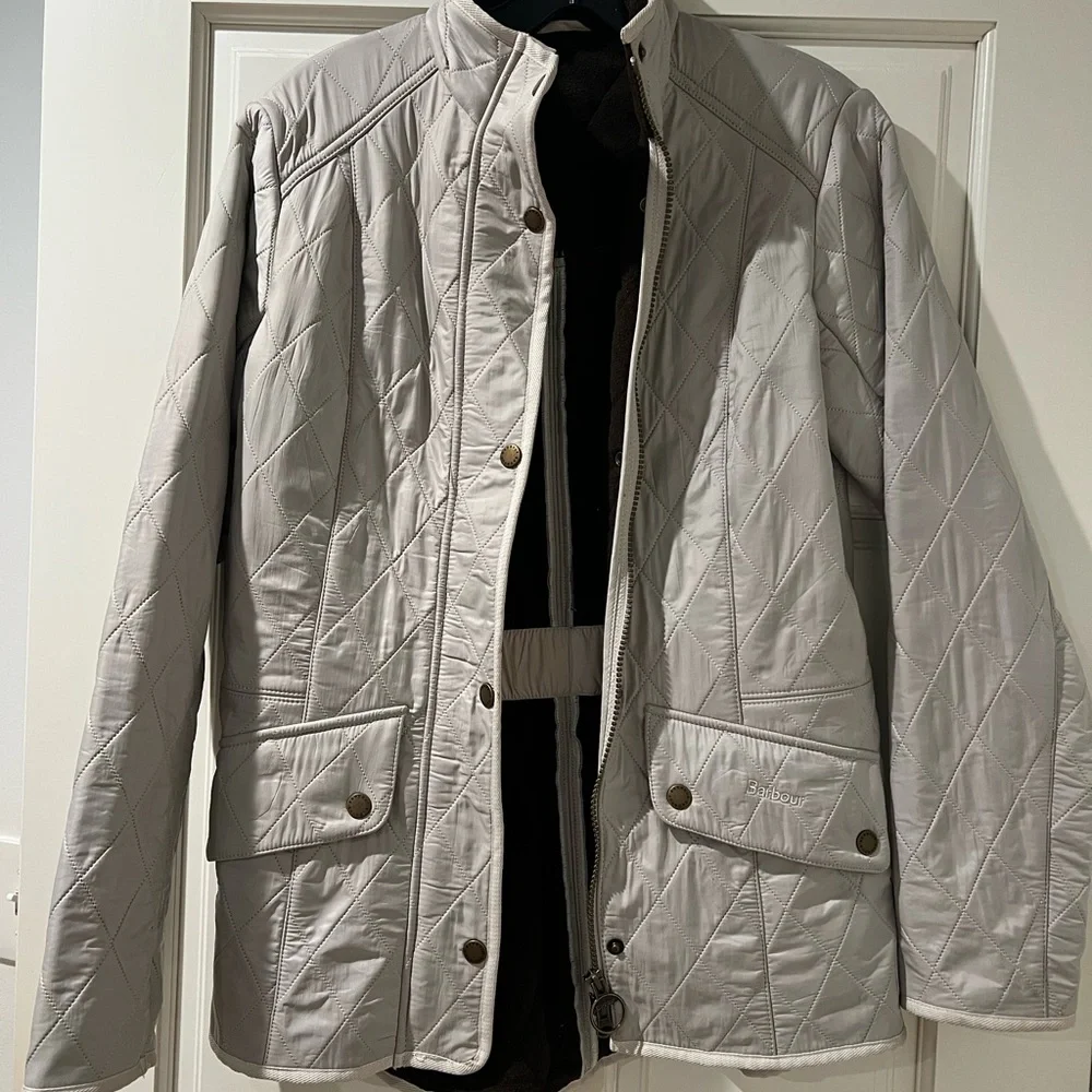 Barbour Women's Cavalry Polarquilt Jacket - Cream - Picture 3 of 8